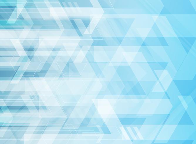 Abstract technology geometric corporate arrows on blue background. vector