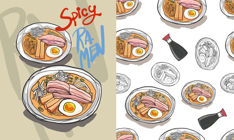 Ramen de patrones sin fisuras vector