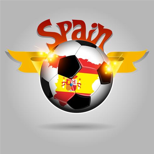 Spain soccer ball vector