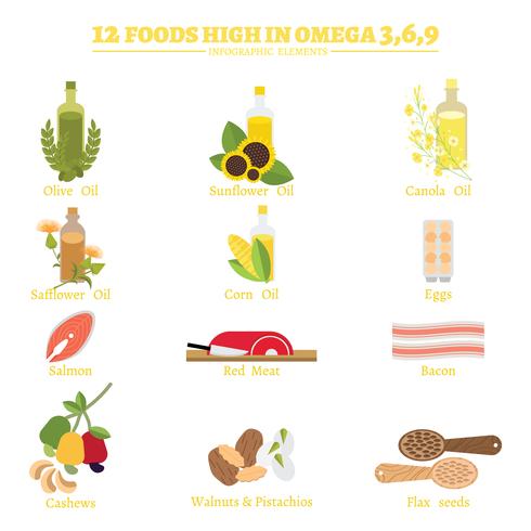 Omega infographic elements vector