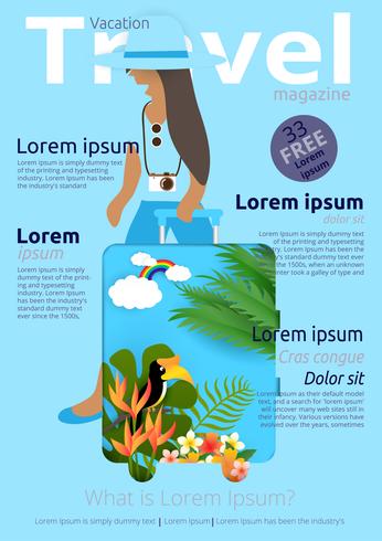 Travel cover template vector