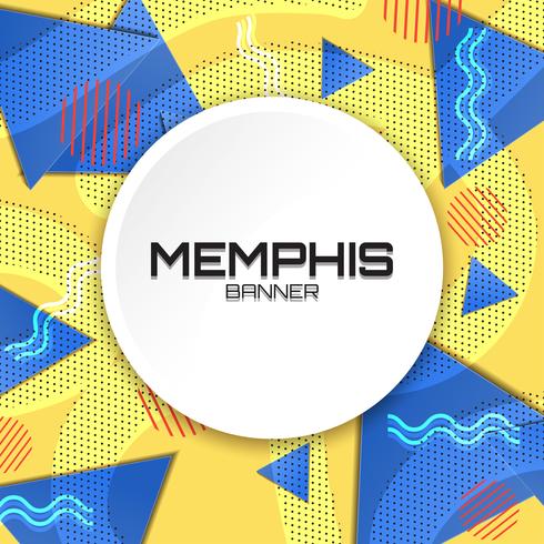 Memphis Background Template vector