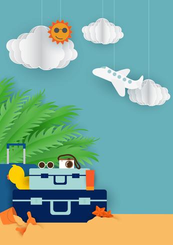 Fondo de vacaciones de verano vector