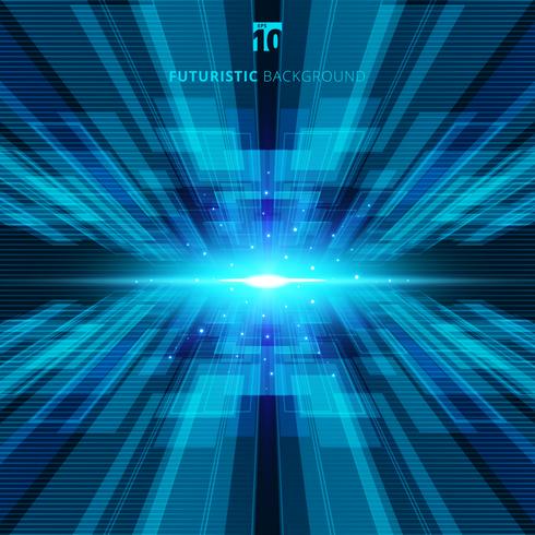 Abstract blue virtual technology concept futuristic digital background with space for your text vector