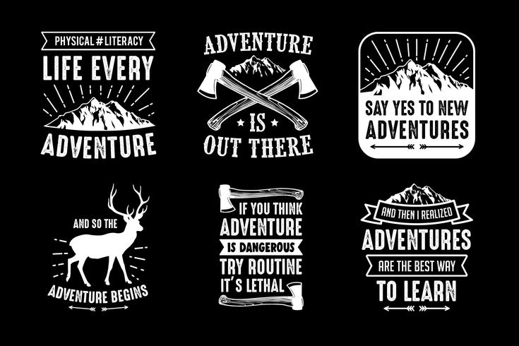 Adventure Quote and Saying, good for print vector