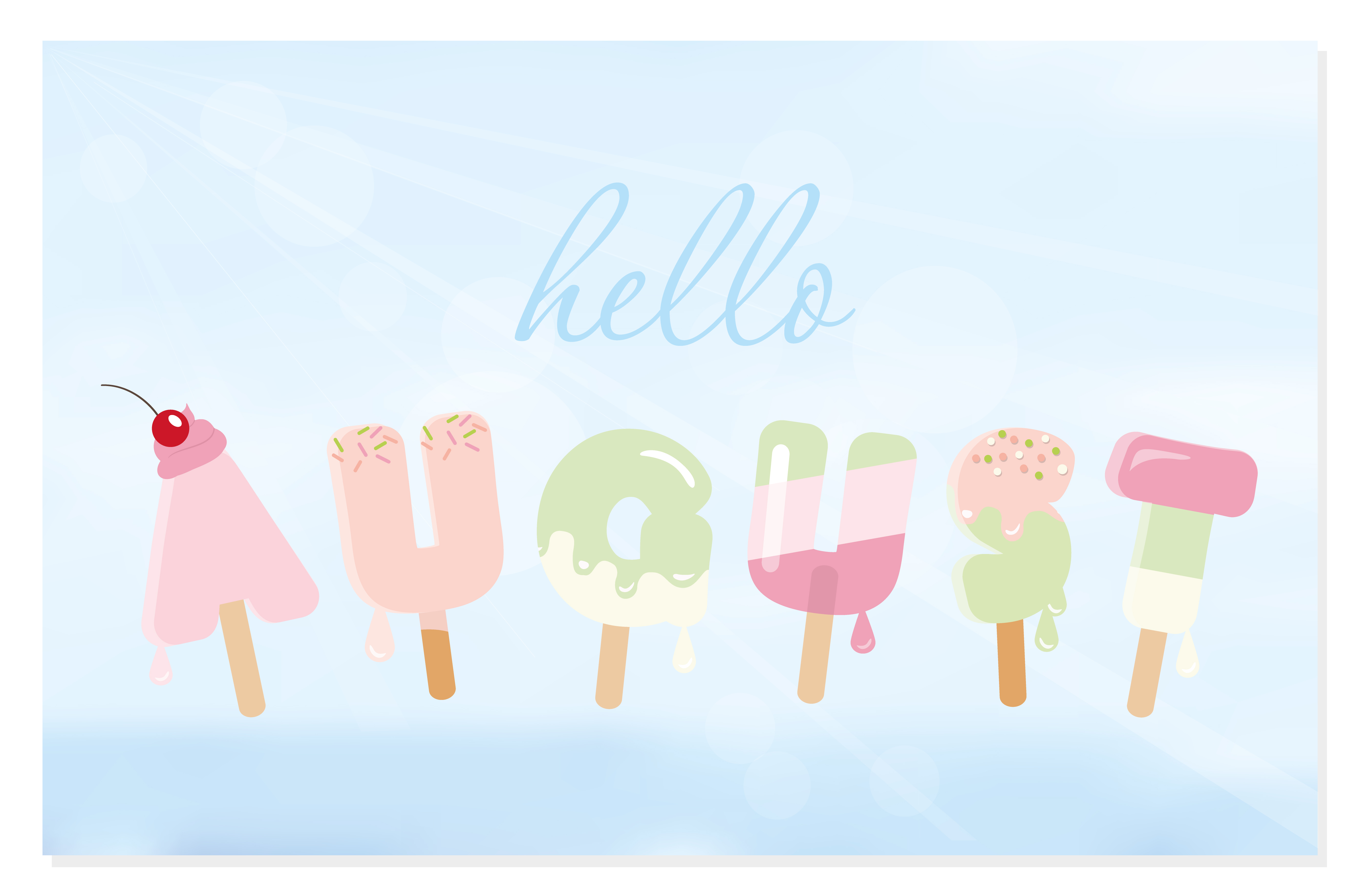 Download Hello august letters on blurred sky background. - Download ...