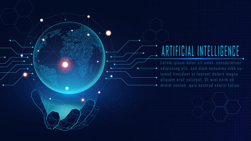 Concepto de inteligencia artificial vector