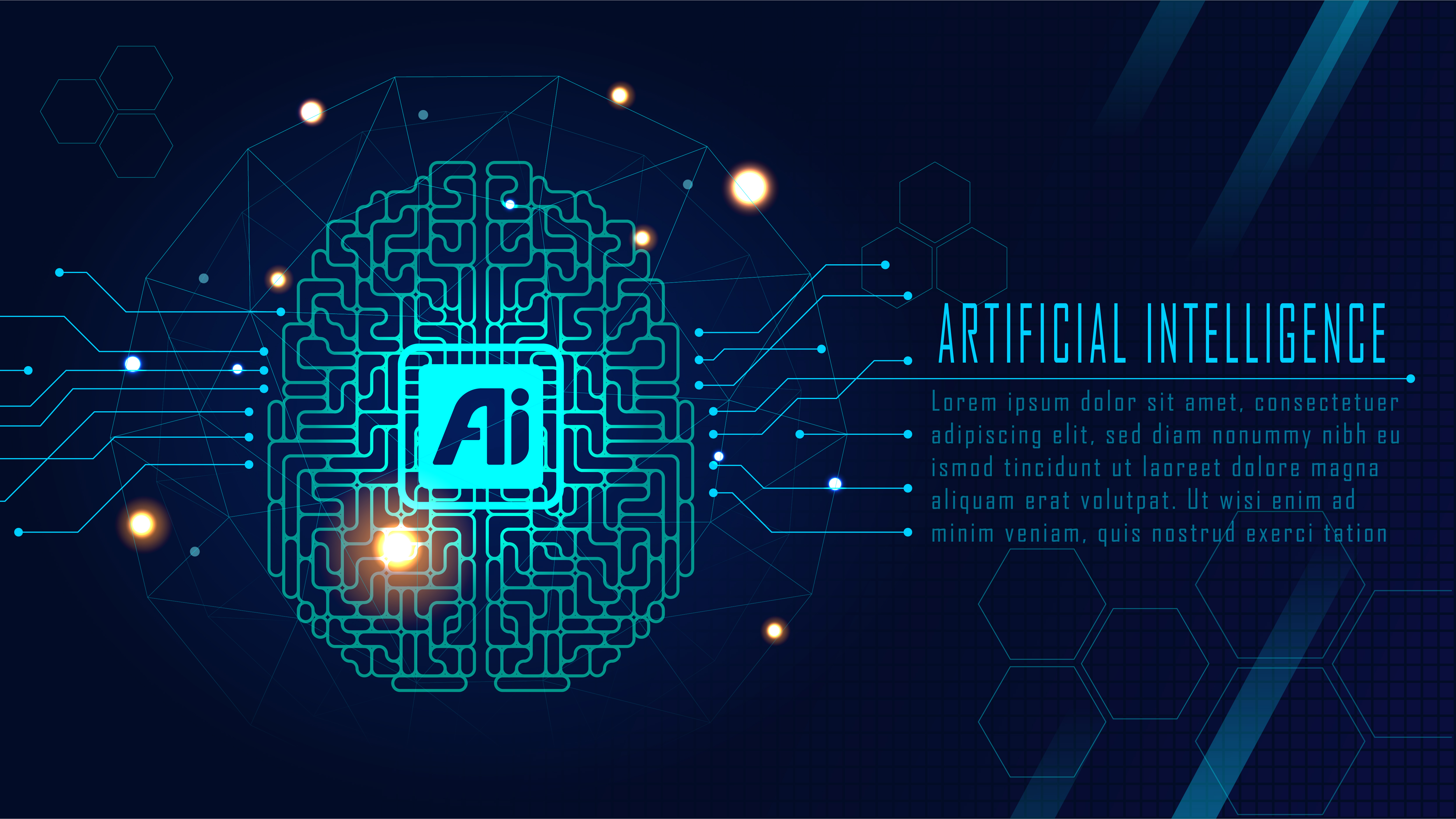 Futuristic AI brain concept 622588 Vector Art at Vecteezy