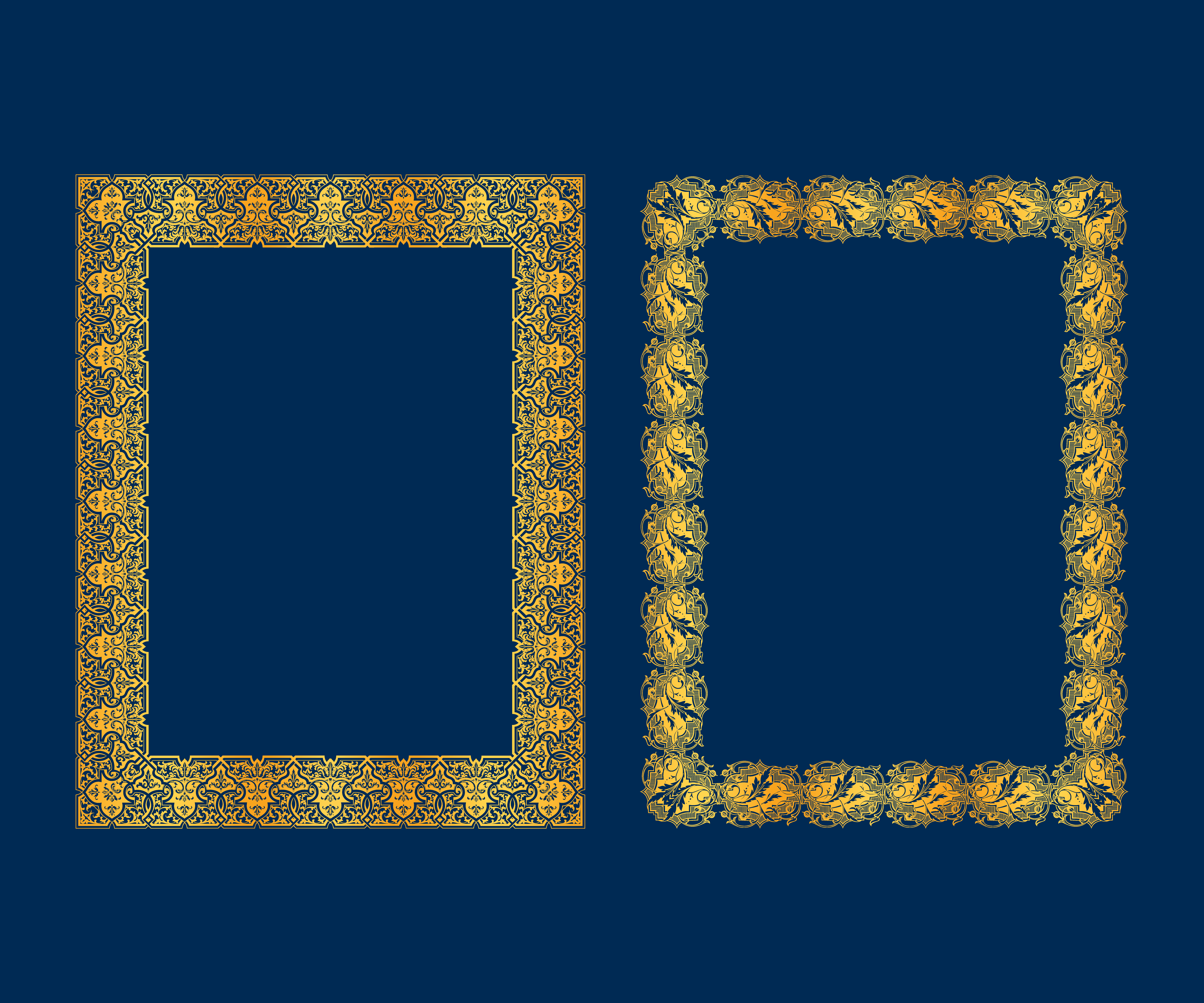 Download Set of luxury Decorative vintage frames and borders set ...