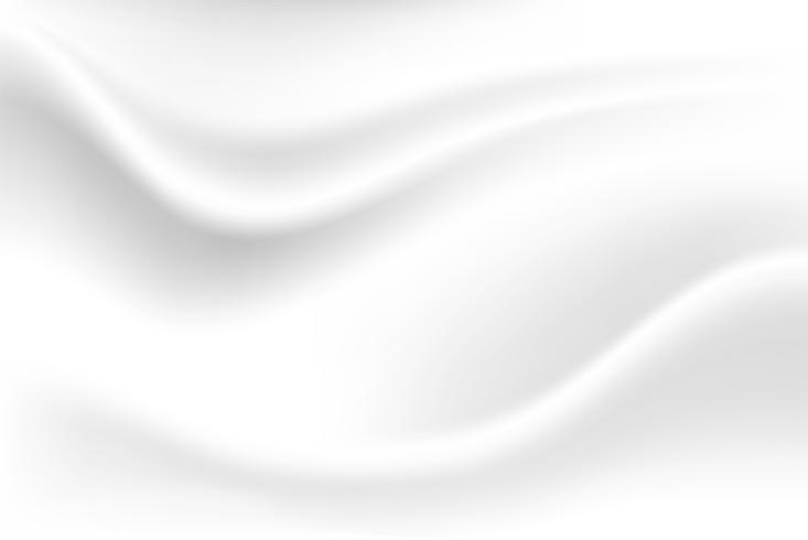 Milk white wave background Looks soft, like a swaying white cloth. vector