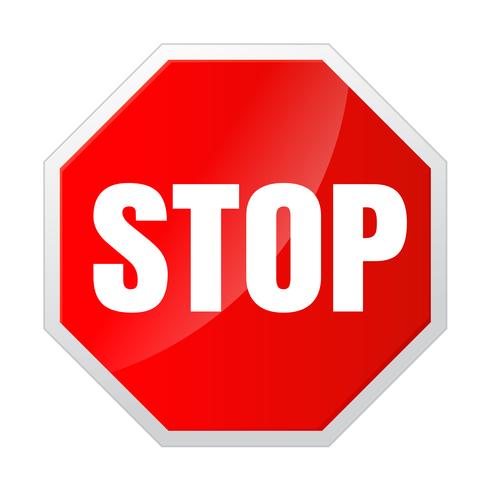 Stop sign icon Notifications that do not do anything. vector