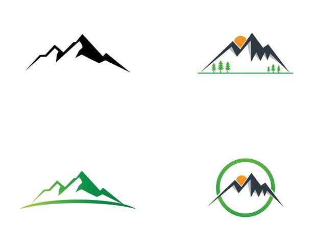 Ilustración de vector de logotipo de montaña