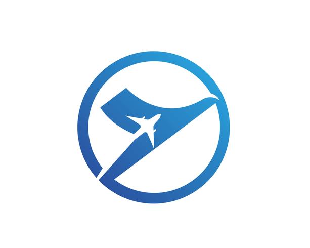 Avión mosca logotipo y símbolos vector plantilla