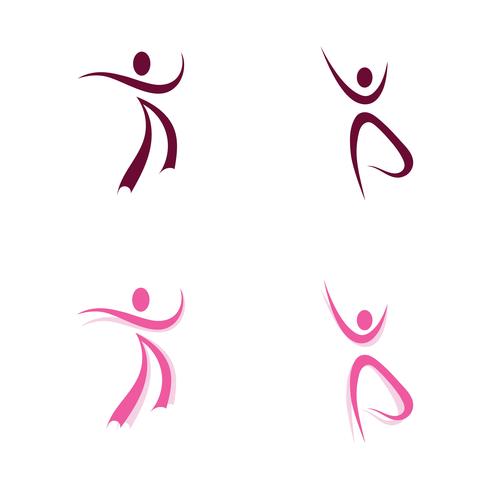 Human character logo sign vector