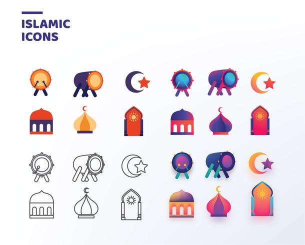 Islamic Icons Vector Pack