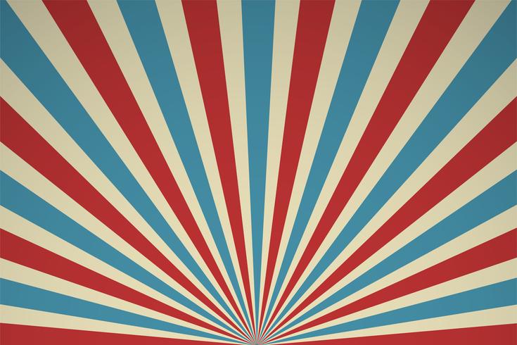 Retro rays of light Circus performance poster And past performances. vector