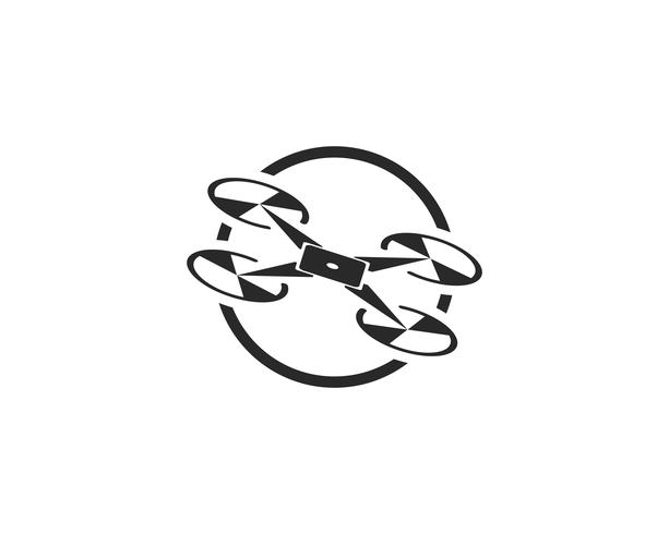 Drone logo and symbol vector illustration