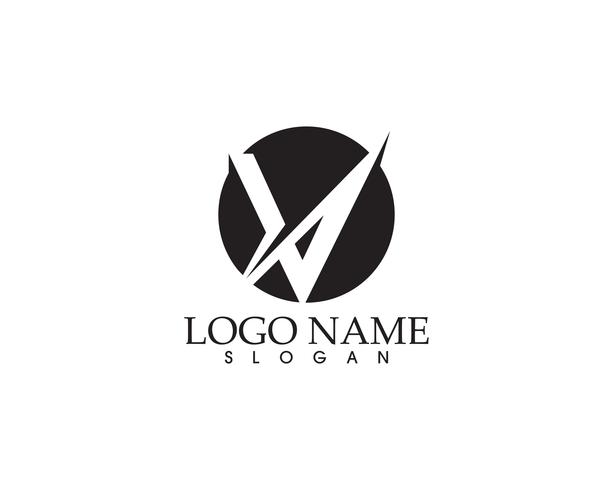 Plantilla de logotipo y símbolos de negocios de letras V vector