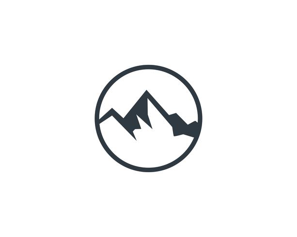 Ilustración de vector de logotipo de montaña