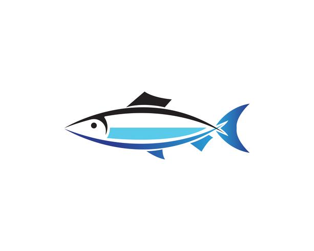 Plantilla de logotipo de pescado. Vector creativo símbolo de club de pesca o en línea