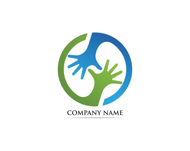 Hand care adoption logo vector