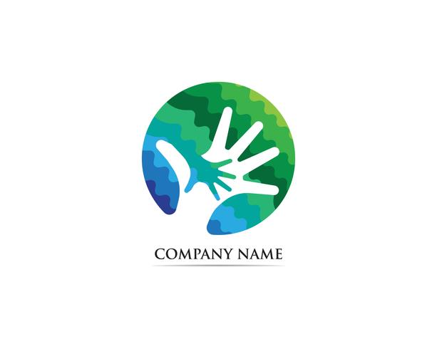 Hand care adoption logo vector