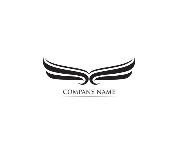 Wing falcon eagle bird logo vector