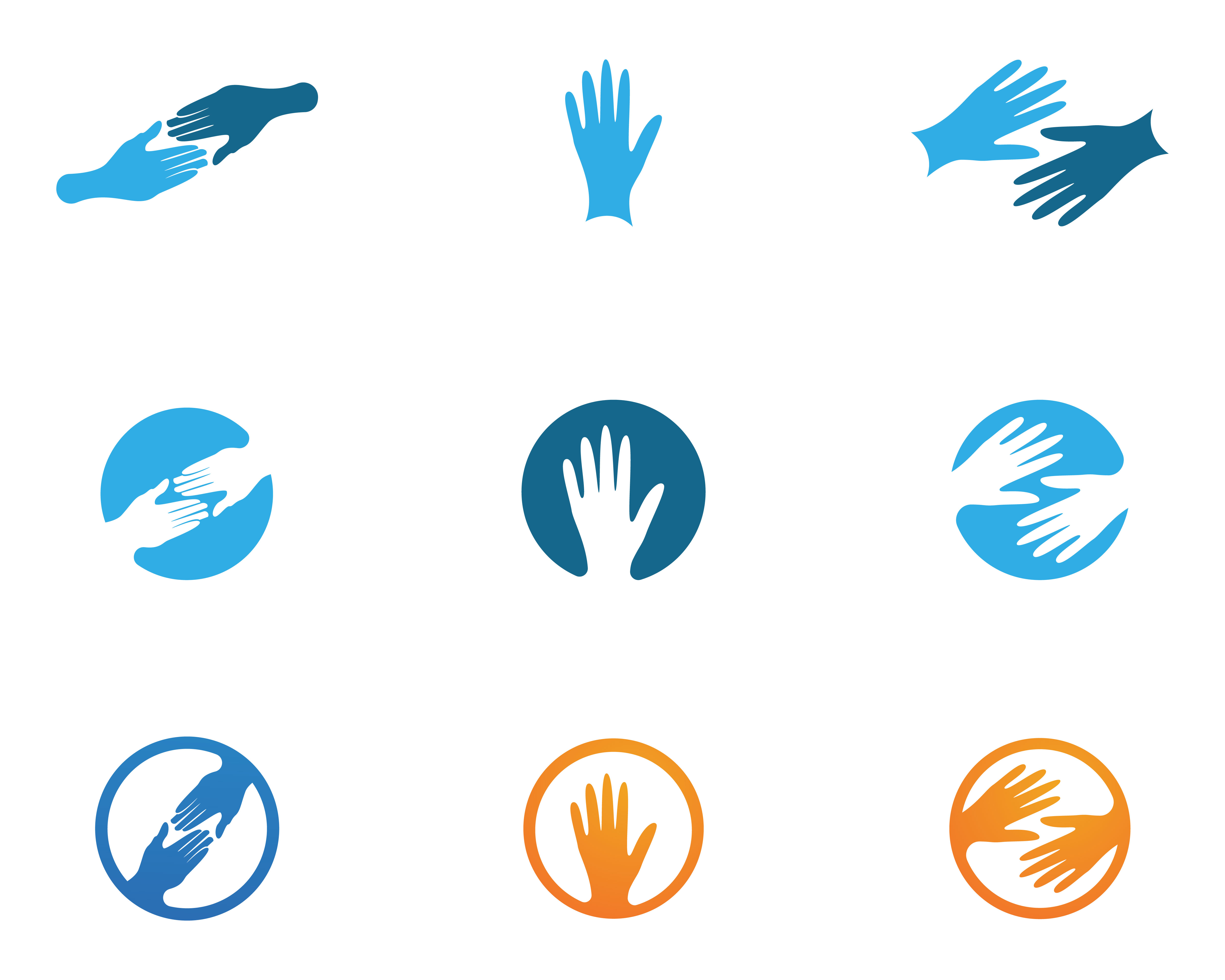 Hand  Care Logo  Template vector icon Business symbols 