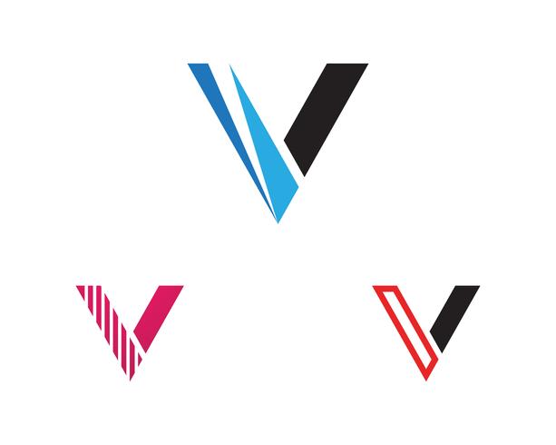 V logo and symbol vector template icon