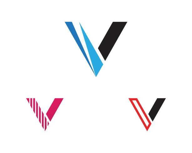 V logo y símbolo de la plantilla de vectores icono