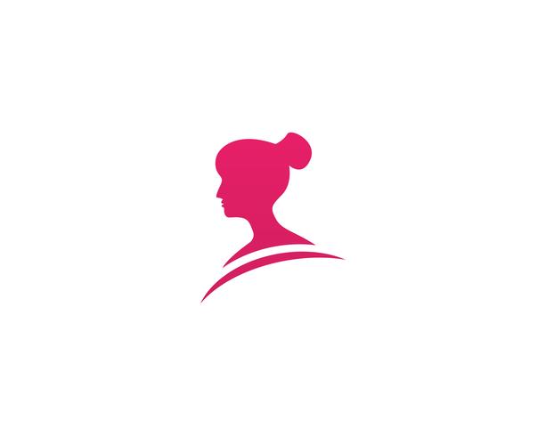 Vectores de mujer de pelo logotipo y símbolo