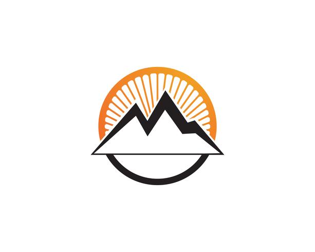 Ilustración de vector de logotipo de montaña