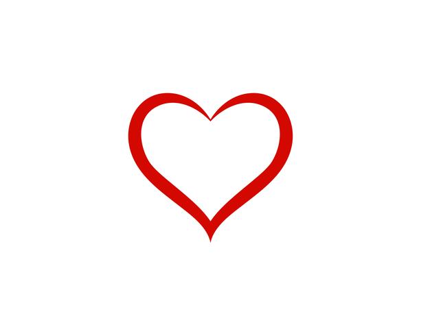 LOve heart logo and symbol vector