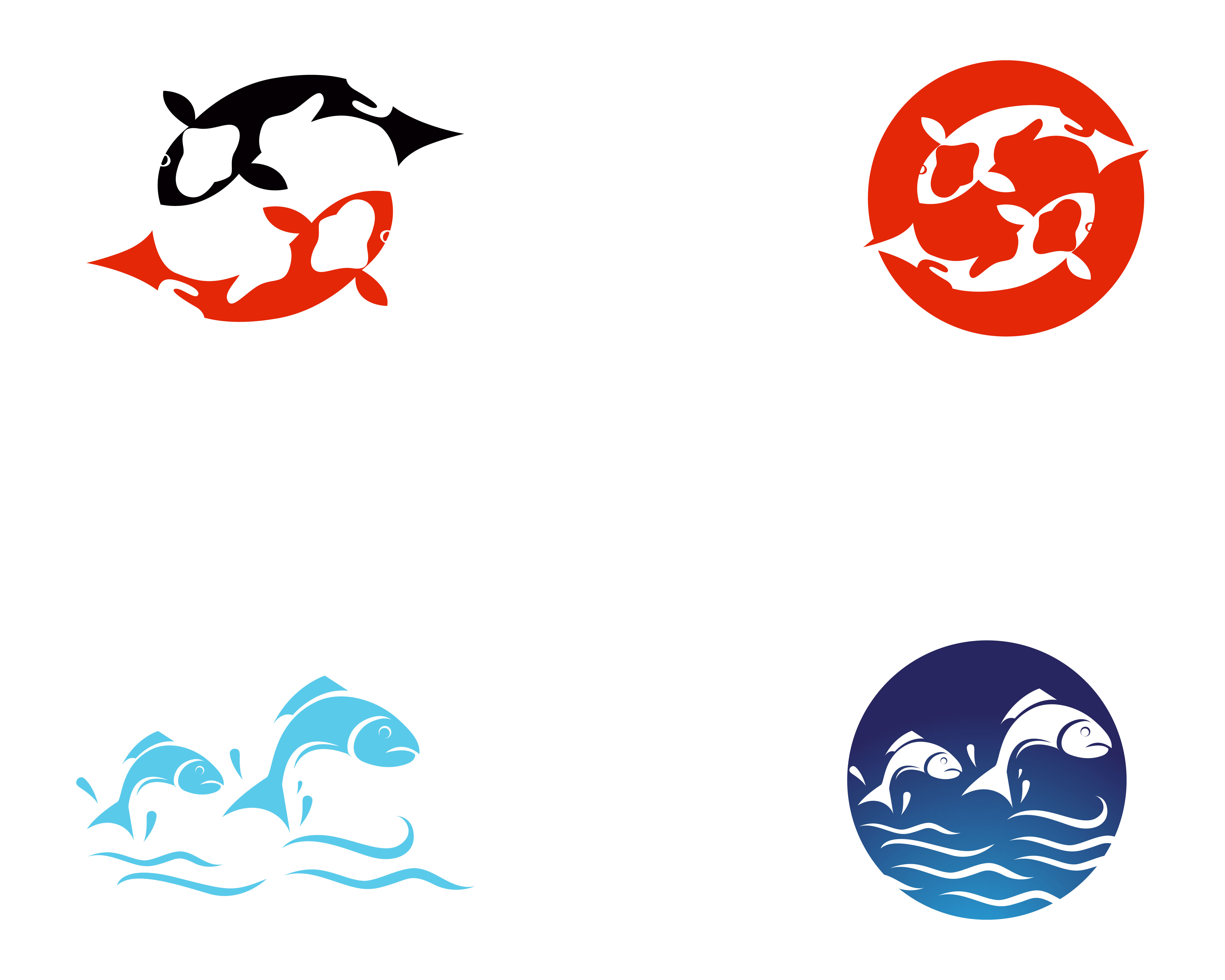 Download Koi fish logo and symbols vector template icons 623240 Vector Art at Vecteezy