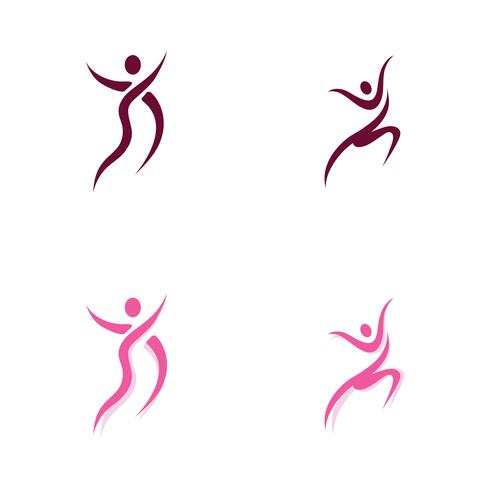 Human character logo sign vector