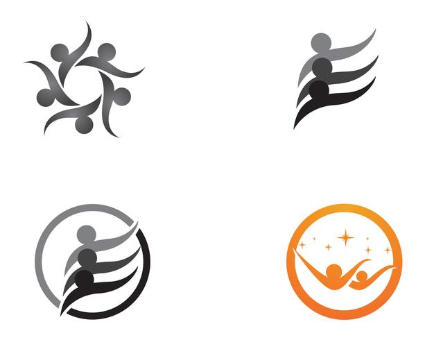 Star community people group logo and symbols