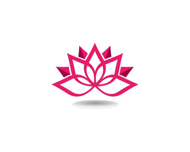 Belleza Vector Lotus flores diseño logo plantilla iconos