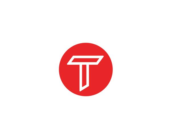 T letras logo y símbolos plantilla de aplicación de iconos vector