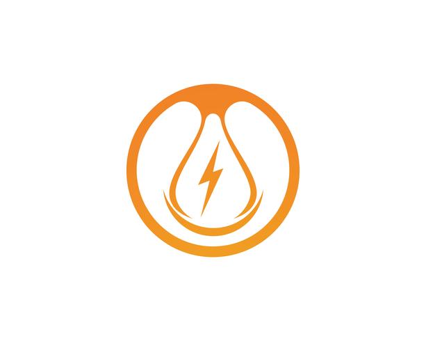 Lamp lightning icons vector logo