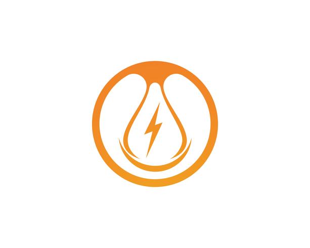 Lamp lightning icons vector logo