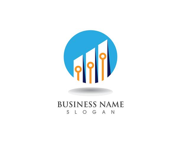 Vector de logotipo y símbolo de negocios de finanzas