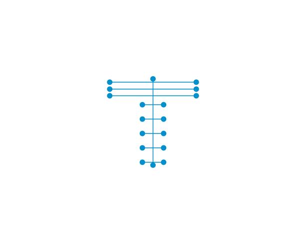 T letters logo and symbols template icons app vector