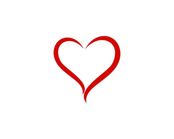 LOve heart logo and symbol vector