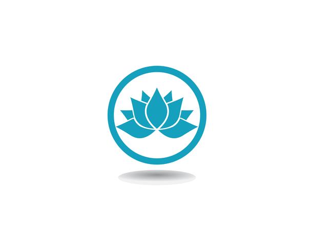 Belleza Vector Lotus flores diseño logo plantilla iconos