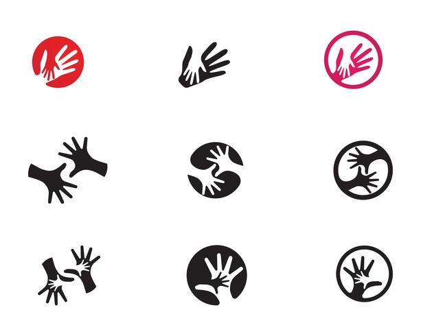 Hand care adoption logo vector