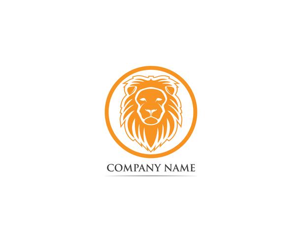 Lion head mascot logo and symbol vector