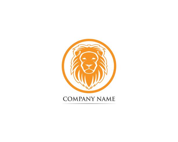 Lion head mascot logo and symbol vector