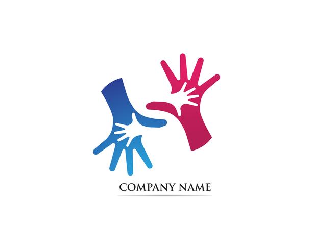 Hand care adoption logo vector