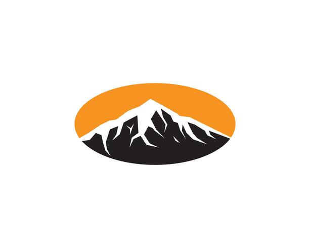 Vector de montaña logo y símbolo