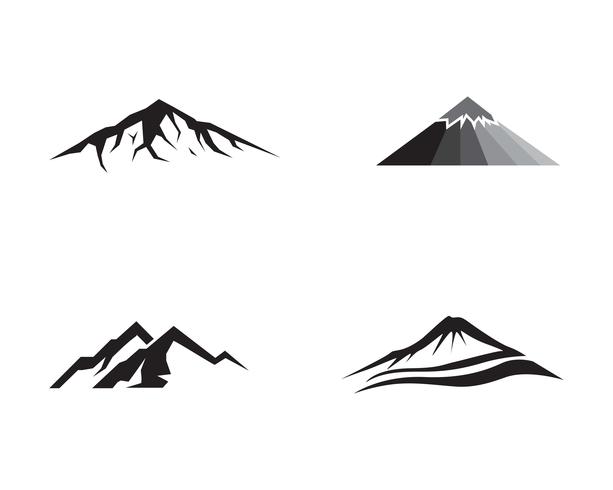 Vector de montaña logo y símbolo